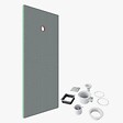 AICA SANITAIRE - Pack de 2 receveur de douche prêt à carreler - 180x90x4 cm - Avec kit de bonde complet - En polystyrène extrudé, recoupable sur mesure, rectangulaire - vignette