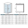 AICA SANITAIRE - Aica Cabine de douche pivotante 76x70x195cm - profil de porte H.197cm -  verre anticalcaire avec paroi latérale et barre de fixation - vignette