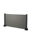 EASY CLOTURE - Kit clôture composite et aluminium sur platine L1.8m x H1m gris quartz - vignette