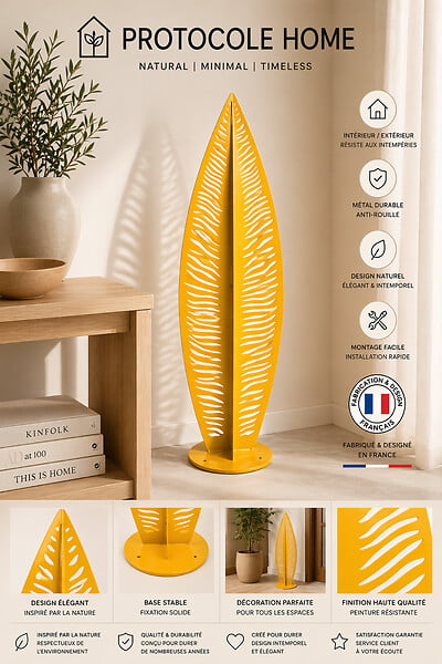 PROTOCOLE HOME - Sapin décoratif extérieur en acier 3 mm - Sculpture design pour jardin et terrasse - large