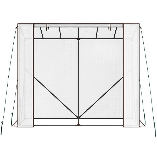 TECTAKE - serre en plastique transparent blanc 200x77x170 cm robuste avec résistance aux intempéries - large