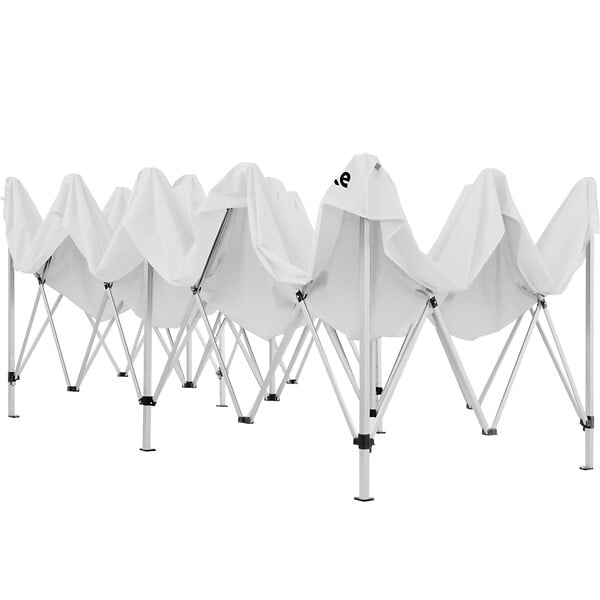 TECTAKE - Pavillon pliable Viola 3 x 6 m, aluminium, 3 parois latérales blanc - large