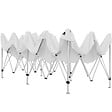 TECTAKE - Pavillon pliable Viola 3 x 6 m, aluminium, 3 parois latérales blanc - vignette