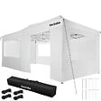 TECTAKE - Pavillon pliable Viola 3 x 6 m, aluminium, 6 panneaux latéraux blanc - vignette