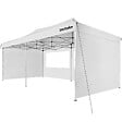 TECTAKE - Pavillon pliable Viola 3 x 6 m, aluminium, 6 panneaux latéraux blanc - vignette