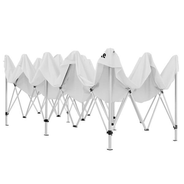 TECTAKE - Pavillon pliable Viola 3 x 6 m, aluminium, 6 panneaux latéraux blanc - large