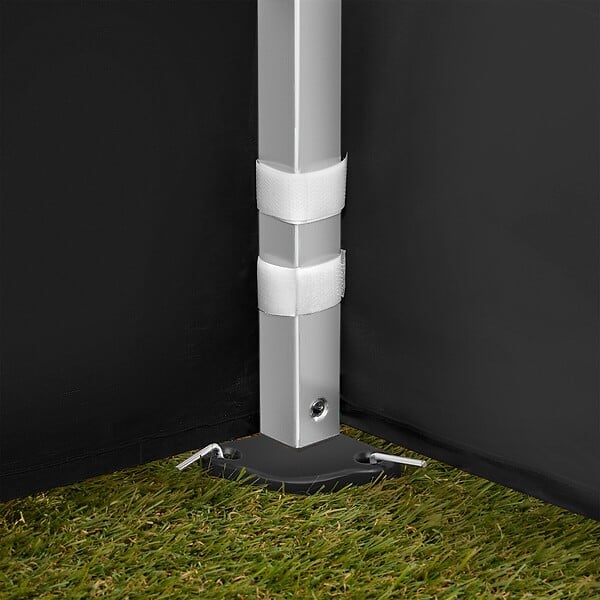 TECTAKE - Pavillon pliable Viola 3 x 6 m, aluminium, 6 panneaux latéraux noir - large