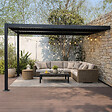 CONCEPT USINE - Pergola bioclimatique 4x3m adossée en aluminium noir SIFNOS - vignette