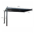 CONCEPT USINE - Pergola bioclimatique 4x3m adossée en aluminium noir SIFNOS - vignette