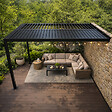 CONCEPT USINE - Pergola bioclimatique 4x3m adossée en aluminium noir SIFNOS - vignette