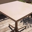 OVIALA - Ensemble table 70 cm et 2 chaises de jardin en métal taupe - Palavas - vignette