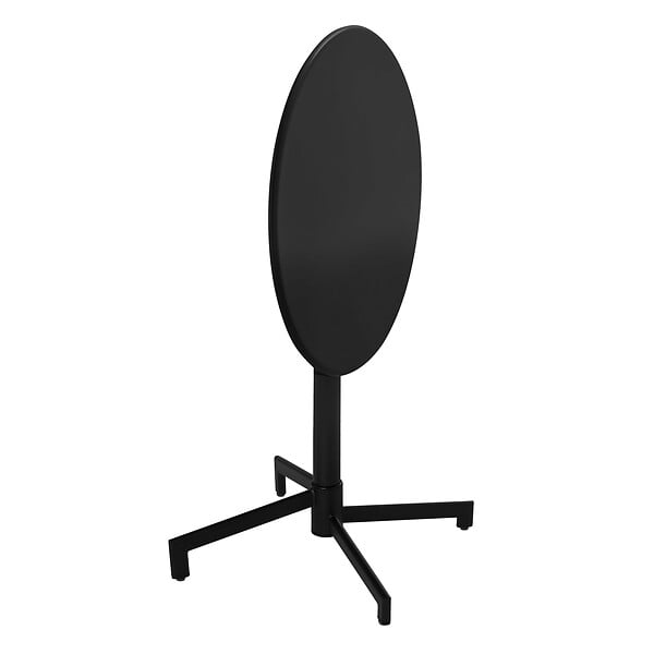 OVIALA - Ensemble table de jardin et 2 chaises en métal noir - Palavas - large