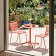 OVIALA - Ensemble table de jardin et 2 chaises en métal argile - Palavas - vignette