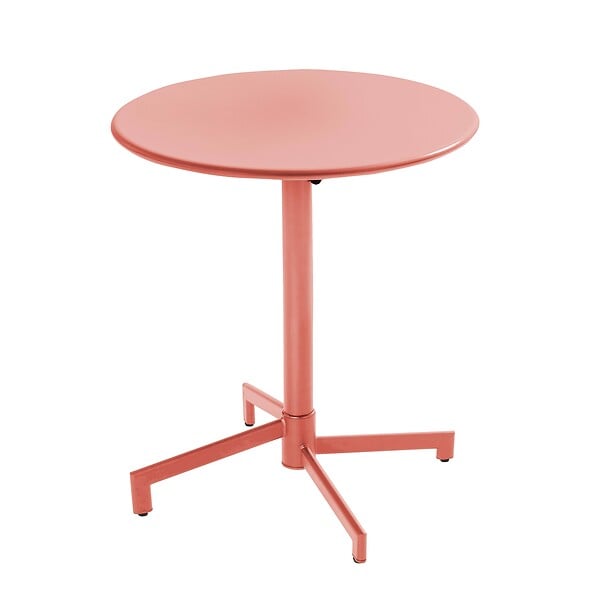 OVIALA - Ensemble table de jardin et 2 chaises en métal argile - Palavas - large