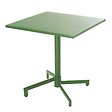 OVIALA - Ensemble table 70 cm et 2 fauteuils de jardin en métal vert cactus - Palavas - vignette