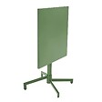 OVIALA - Ensemble table 70 cm et 2 fauteuils de jardin en métal vert cactus - Palavas - vignette