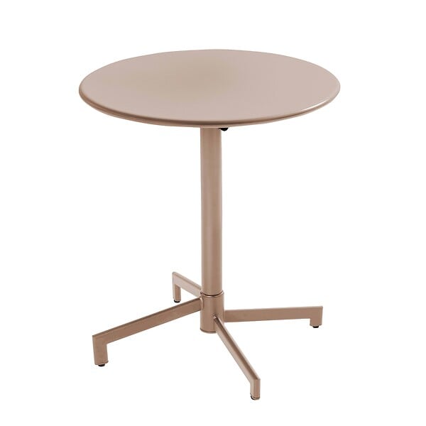 OVIALA - Ensemble table de jardin et 2 chaises en métal taupe - Palavas - large