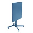 OVIALA - Ensemble table 70 cm et 2 chaises de jardin en métal bleu pacific - Palavas - vignette