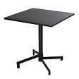OVIALA - Ensemble table 70 cm et 2 chaises de jardin en métal gris anthracite - Palavas - vignette