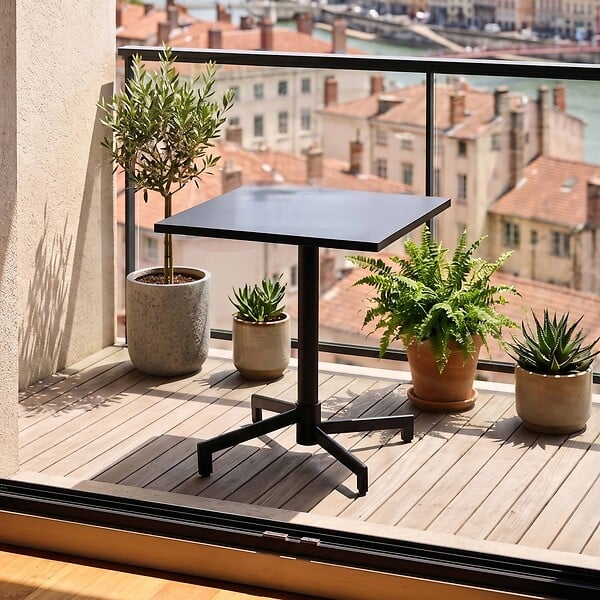 OVIALA - Table inclinable 70 cm et pieds encastrables en métal - Palavas - large