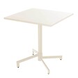 OVIALA - Ensemble table 70 cm et 2 fauteuils de jardin en métal ivoire - Palavas - vignette