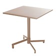 OVIALA - Ensemble table 70 cm et 2 fauteuils de jardin en métal taupe - Palavas - vignette