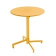 OVIALA - Ensemble table de jardin et 2 chaises en métal jaune - Palavas - vignette