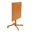 OVIALA - Ensemble table 70 cm et 2 fauteuils de jardin en métal caramel - Palavas - vignette