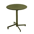 OVIALA - Ensemble table de jardin et 2 chaises en métal vert kaki - Palavas - vignette