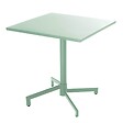OVIALA - Ensemble table 70 cm et 2 fauteuils de jardin en métal vert sauge - Palavas - vignette