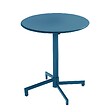 OVIALA - Ensemble table de jardin et 2 chaises en métal bleu pacific - Palavas - vignette