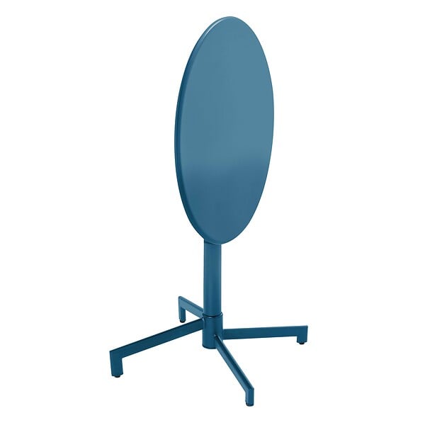 OVIALA - Ensemble table de jardin et 2 chaises en métal bleu pacific - Palavas - large