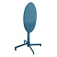 OVIALA - Ensemble table de jardin et 2 chaises en métal bleu pacific - Palavas - vignette
