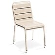 OVIALA - Ensemble table 70 cm et 2 chaises de jardin en métal ivoire - Palavas - vignette