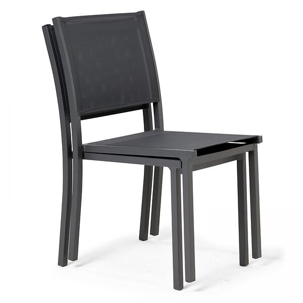OVIALA - Table extensible en aluminium et céramique 10 chaises gris - Tivoli - large