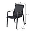 CONCEPT USINE - Ensemble de jardin table 190cm effet bois + 6 fauteuils ALMADA - vignette