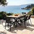 CONCEPT USINE - Ensemble de jardin table 190cm effet bois + 6 fauteuils ALMADA - vignette