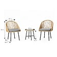 CONCEPT USINE - Ensemble de jardin 2 fauteuils et table basse effet rotin naturel IPANEMA - vignette