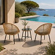 CONCEPT USINE - Ensemble de jardin 2 fauteuils et table basse effet rotin naturel IPANEMA - vignette