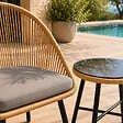 CONCEPT USINE - Ensemble de jardin 2 fauteuils et table basse effet rotin naturel IPANEMA - vignette
