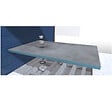 AURLANE - Receveur de Douche à Carreler 140x90 cm avec Bondes à Sortie Verticale - Grille Noire - vignette