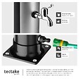 TECTAKE - Douche solaire extérieure écologique en noir et gris avec pommeau pivotant 360° et porte-savon - vignette