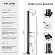 TECTAKE - Douche solaire extérieure écologique en noir et gris avec pommeau pivotant 360° et porte-savon - vignette
