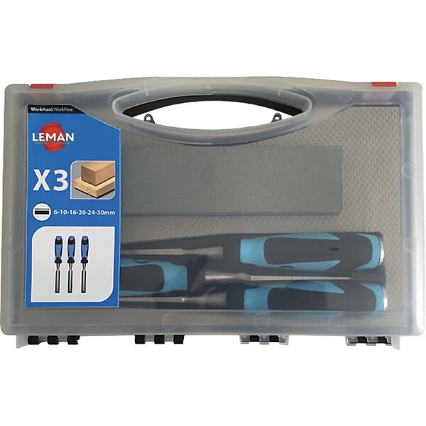 LEMAN - Coffret de 3 ciseaux à bois LEMAN 780.500.03 - 12, 26, 40mm - large