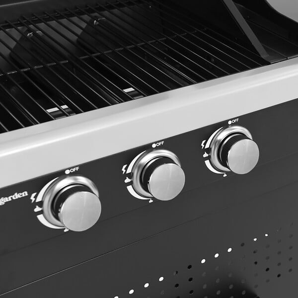 HAPPY GARDEN - Barbecue duo au gaz VESUVIO - 3 brûleurs + plancha 3 brûleurs - large