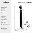 TECTAKE - Ventilateur colonne blanc silencieux économe énergie 3 modes 3 vitesses oscillation 90° écran tactile led - vignette