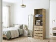HABITAT ET JARDIN - Armoire avec 5 tiroirs et 2 étagères "Opéra" - 60 x 45 x 180 cm - Beige - vignette