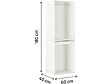 HABITAT ET JARDIN - Armoire avec penderie et porte-pantalons "Opéra" - 60 x 45 x 180 cm - Blanc - vignette