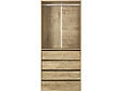 HABITAT ET JARDIN - Armoire avec 4 tiroirs et 1 penderie "Opéra" - 80 x 45 x 180 cm - Beige - vignette