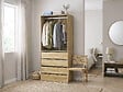 HABITAT ET JARDIN - Armoire avec 4 tiroirs et 1 penderie "Opéra" - 80 x 45 x 180 cm - Beige - vignette